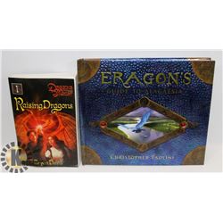 LOT OF 2 DRAGON BOOKS-ERAGON &RAISING DRAGONS