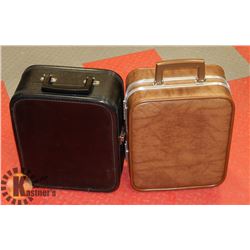 2 SUITCASE BARS -  ONE HAS GLASSES IN IT