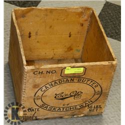 VINTAGE CANADIAN BUTTER WOOD BOX