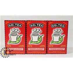 THREE BOXES OF SD'S ORGANIC TEA