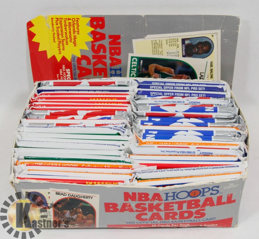 1990 BOX NBA HOOPS BASKETBALL CARDS UNOPENED,