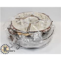 NEW IN BOX 14 PIECE SERVERS WITH STANDS