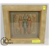 Image 1 : WOOD FRAMED SHADOW BOX 3D EGYPTIAN TILE SCULPTURE.