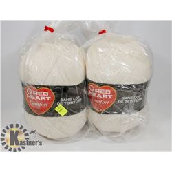 TWO 16OZ RED HART YARN BALLS