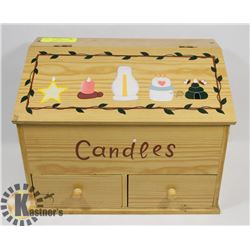 WOOD RETRO CANDLE/CRAFT STORAGE CABINET WITH
