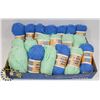 Image 1 : FLAT OF GREEN AND BLUE EATONS YARN