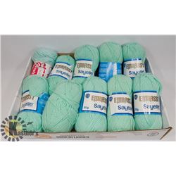 BAG OF MINT GREEN YARN