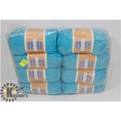 BAG OF 100% ACRYLIC TURQUOISE EATONS YARN