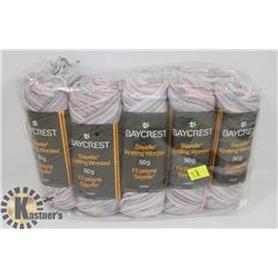 BAG OF BAYCREST KNITTING WORSTED YARN