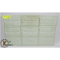 9 BOXES OF MATCH BOOKS
