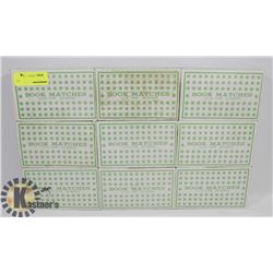 9 BOXES OF MATCH BOOKS