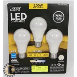 LED 100 WATT REPLACEMENT BULBS/3 CT