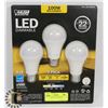 Image 1 : LED 100 WATT REPLACEMENT BULBS/3 CT