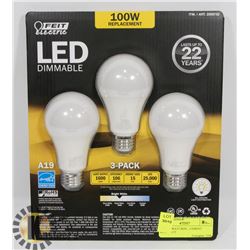 LED 100 WATT REPLACEMENT BULBS/3 CT