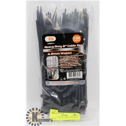 8" HEAVY DUTY CABLE / ZIP TIES 2 PACKS