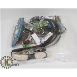 BAG OF DOG LEASHES/ COLLARS