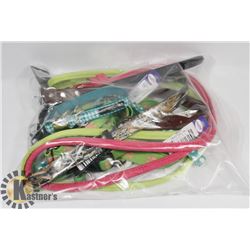 BAG OF DOG LEASHES/ COLLARS