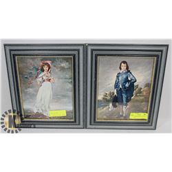 SET OF 2 WOOD FRAMED ESTATE PICTURES -