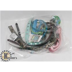 BAG OF DOG LEASHES/ COLLARS