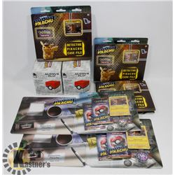 LOT OF 5 NEW DETECTIVE PIKACHU CASE FILE WITH