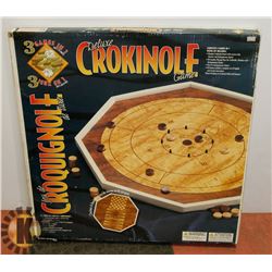 NEW DELUXE CROKINOLE GAME.