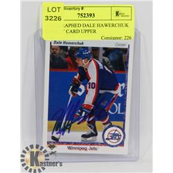 AUTOGRAPHED DALE HAWERCHUK HOCKEY CARD UPPER