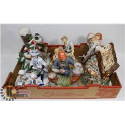 FLAT OF DECORATIVE FIGURES