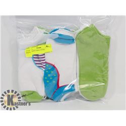 9PK LADIES ANKLE SOCKS.