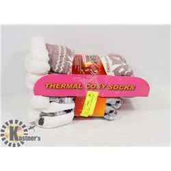 2PK LADIES COZY SLIPPER SOCKS