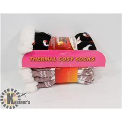 2PK LADIES COZY SLIPPER SOCKS