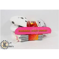 2PK LADIES COZY SLIPPER SOCKS