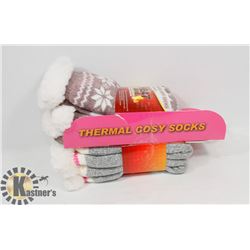 2PK LADIES COZY SLIPPER SOCKS