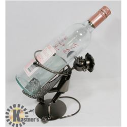 METAL WINE BOTTLE HOLDER CRAZY CHEF