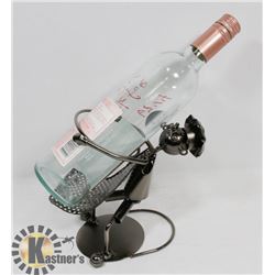 METAL WINE BOTTLE HOLDER CRAZY CHEF