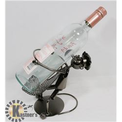 METAL WINE BOTTLE HOLDER CRAZY CHEF