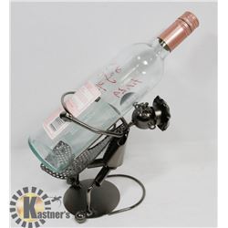 METAL WINE BOTTLE HOLDER CRAZY CHEF