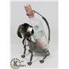Image 1 : METAL WINE BOTTLE HOLDER SITTING DOG