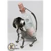 Image 1 : METAL WINE BOTTLE HOLDER SITTING DOG