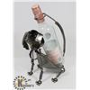 Image 1 : METAL WINE BOTTLE HOLDER SITTING DOG
