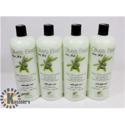 LOT OF FOUR 1L BOTTLES OF OLIVES BEST HAIR