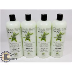 LOT OF FOUR 1L BOTTLES OF OLIVES BEST HAIR