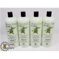 LOT OF FOUR 1L BOTTLES OF OLIVES BEST HAIR