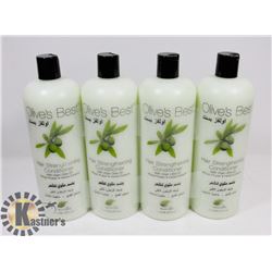 LOT OF FOUR 1L BOTTLES OF OLIVES BEST HAIR