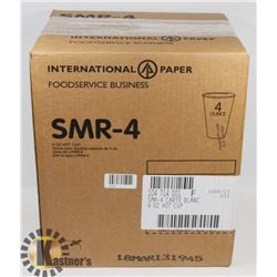 CASE OF 1000,4OZ PAPER HOT OR COLD CUPS