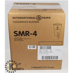 CASE OF 1000,4OZ PAPER HOT OR COLD CUPS