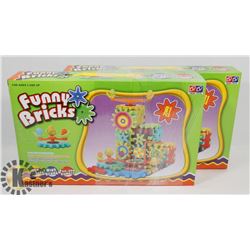TWO 81PC BATTERY OPERATED FUNNY BRICKS