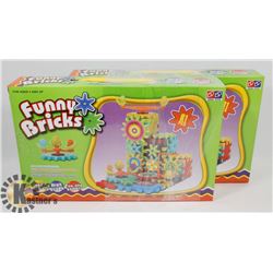 TWO 81PC BATTERY OPERATED FUNNY BRICKS