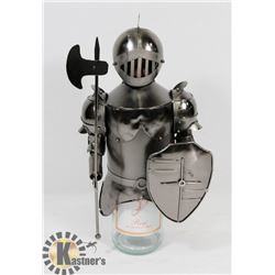 METAL WINE BOTTLE HOLDER GREAT KNIGHT