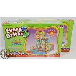 TWO 81PC BATTERY OPERATED FUNNY BRICKS