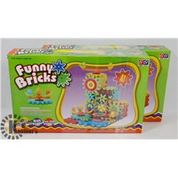 TWO 81PC BATTERY OPERATED FUNNY BRICKS